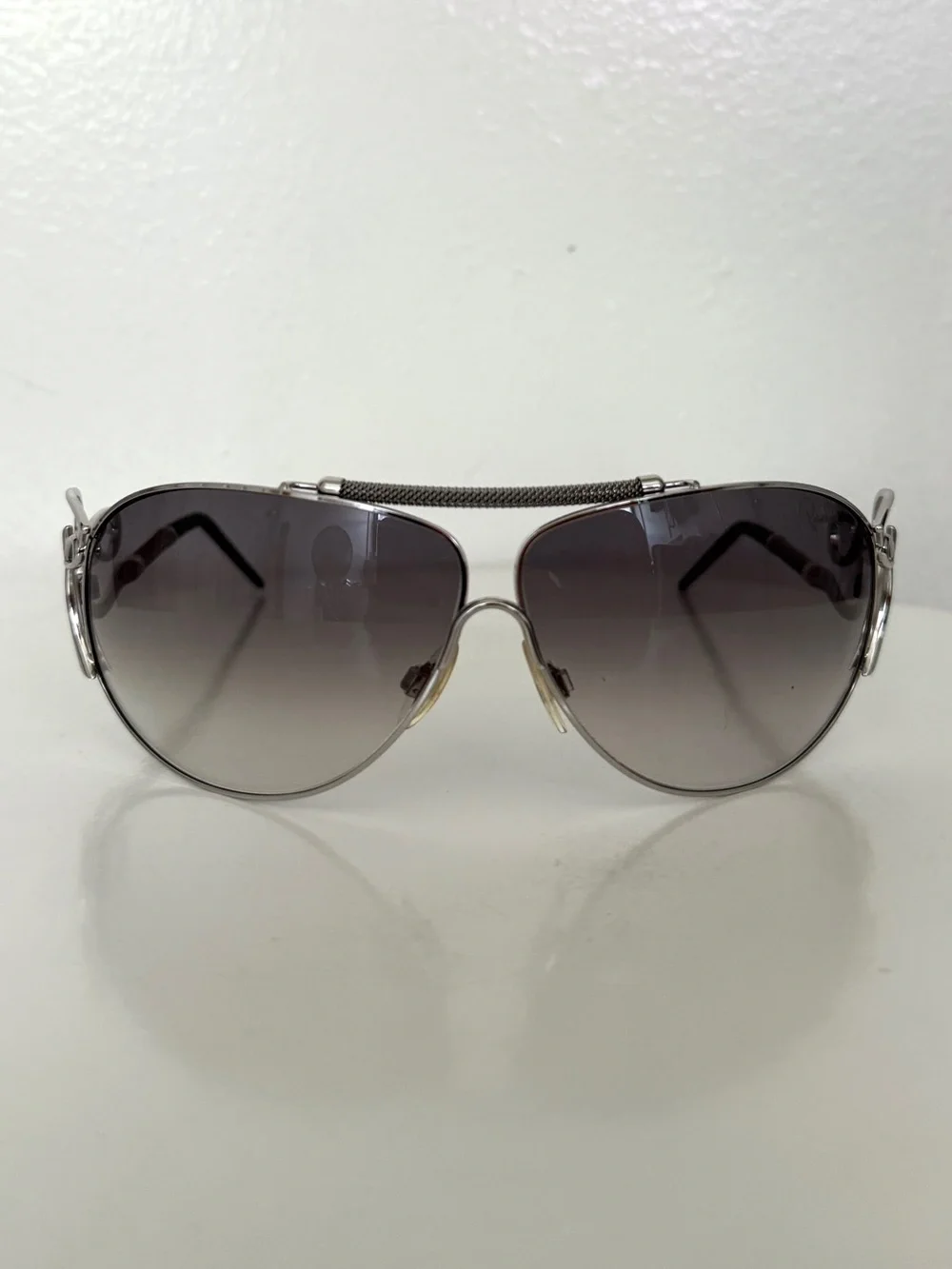 ROBERTO CAVALLI Beid 850S E98 Silver Womens Aviator Gradient Sunglasses 70-8-115